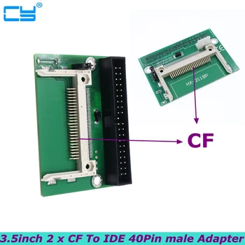 1 бр./лот 2xCF за IDE Адаптер за компактна флаш карта за Зареждане 40pin CF за IDE 3,5 