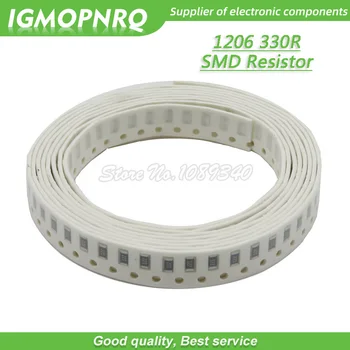 100ШТ 1206 SMD резистор 1% съпротива 330 Ома чип-резистор 0,25 W 1/4 W 330R 331 IGMOPNRQ