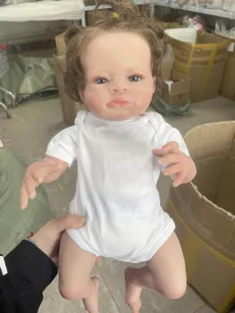 19-инчов кукла-бебе Lanni Реборн, реалистична истинска кукла-бебе, която е изработена за изкуството от 3D кожа, реалистични бебешко са подбрани кукла