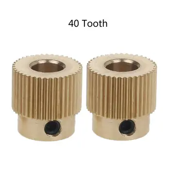 2 елемента екструдиране скоростна Mk7 MK8 с 26/40 зъби от месинг, задвижваща обратно, подающая обратно, экструзионное колелото за 3D-принтер anet На CR-10