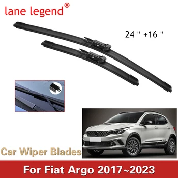 2x За Fiat Argo 2017 ~ 2023, четки за чистачки, нож, гумена лента, сменное прозорец, четки за предното стъкло, аксесоари за почистване на автомобили