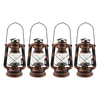 4шт 25 см железни маслени фенери от античен бронз (cover), носталгия, лампа за къмпинг, на открито, уплътнение, лампа за къмпинг, на открито