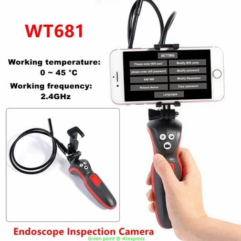 5 БР. лека ендоскопска инспектиращата помещение WT681, высокочувствительная водоустойчива камера IP67, акумулаторна, 6 ярки led лампи