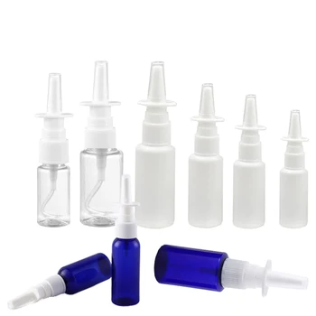 50 бр. малки 10-60 мл празни пластмасови бутилки за спрей за нос спрей, назален спрей, преносими контейнери за пътуване, за миене на солена вода