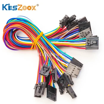 Keszoox Molex5057/1591-9402/03/04/05/06/07/08 2.54 съединител за кабели с дължина 10-100 см, 22AWG, жак за фиксиране на колана Dupont, мм