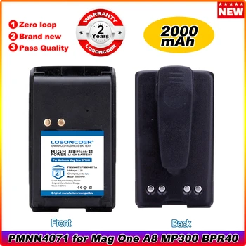 LOSONCOER 2000 mah PMNN4071 PMNN4071AR NI-MH Батерия За Motorola Mag One A8 MP300 BPR40 Преносими Батерии за радиостанции