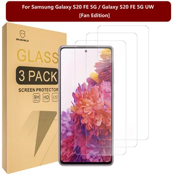 Mr.Shield [Комплект от 3 позиции] е Предназначен за Samsung Galaxy S20 FE 5G / Galaxy S20 FE 5G UW [Fan Edition] [Закалено стъкло]