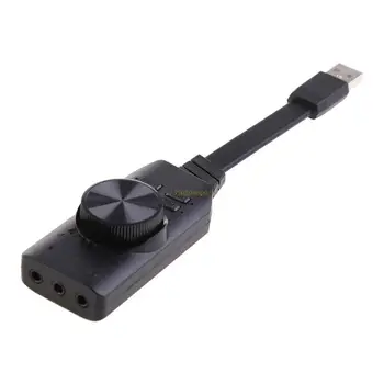 USB на 7.1-канален виртуален детска звукова карта с 3.5 мм слушалки за настолни КОМПЮТРИ 63HD