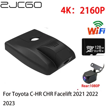ZJCGO 2K 4K Автомобилен Видеорекордер Dash Cam Wifi Предната и Задната Камера, 2 Обектива 24h за Toyota C-HR CHR Лифтинг 2021 2022 2023