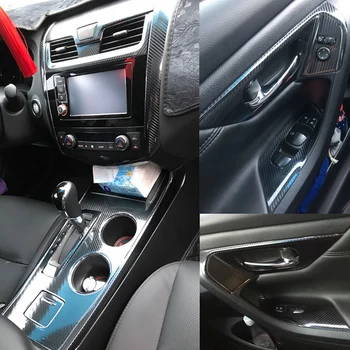 Автомобилен стайлинг от 5D въглеродни влакна, централна конзола, промяна на цвета, корнизи, стикери, етикети за Nissan Teana J33 2013-2018