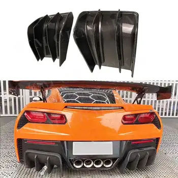Дифузер на задната броня от въглеродни влакна, сплитери задна броня, заден спойлер за Chevrolet Corvette C7 2014-2017, автомобилни аксесоари