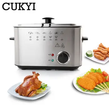 Домакински/ търговски електрическа жарочная машина CUKYI Многофункционални бездимни фритюрници за приготвяне на пържени картофи Постоянна температура