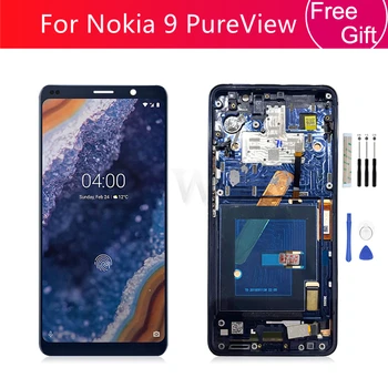 За Nokia 9 PureView LCD дисплей с сензорен екран Дигитайзер В Събирането на TA-1094 A-1087 TA-1082 Резервни Части за ремонт на екрана 5,99