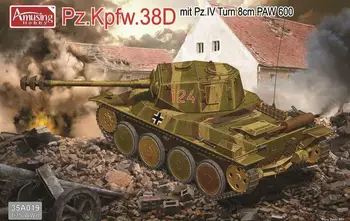 Забавно хоби 35A019 в мащаб 1/35 немска танкова машина 38 d mit Pz, IV Turm и 8-см състав комплект PAW600