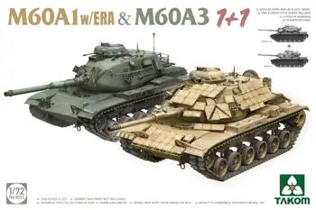 Комплект модели TAKOM 5022 1/72 M60A1 w/ ERA & M60A3 1+1