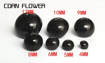 Копчета с черна опашка във формата на гъба с диаметър 4-12 мм, пластмасова декоративна пуговица 
