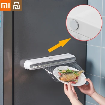 Кутия за рязане на храна филм Xiaomi Mijia, стенни търтей, регулируем нож за пластмасови опаковки, домашно приготвена храна, съхранение на продукти