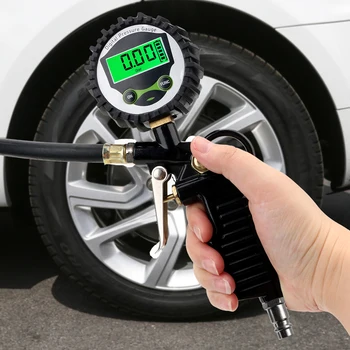 Мониторинг на инфлацията Манометър Авто ЕС, датчик за налягане на въздуха в гумите с led подсветка автомобилен тестер Дигитален LCD дисплей