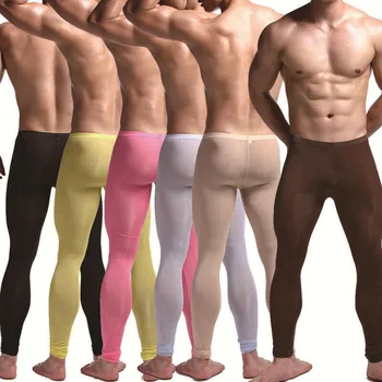 Мъжки Гамаши от Ледената Коприна Homme Slpwear, долни гащи, Мъжко Секси Бельо, Долни Панталони, S-Образни-Тънки Гамаши, Мъжки Панталони