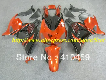 Най-продаваният оранжево-черен комплект обтекателей за KAWASAKI Ninja ZX14R 06 07 ZX-14R 2006 2007 ZX-14R 06-07 2006-2007