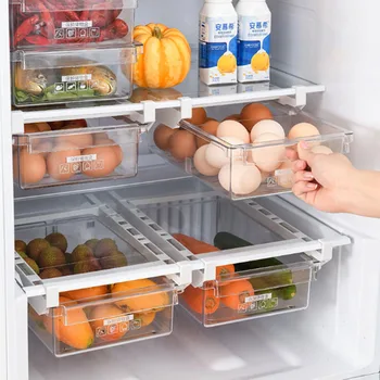 Органайзер за хладилник, рафтове за съхранение, срок на годност с фризер, чекмеджето за съхранение в хладилник, разделительный контейнер за съхранение на храна