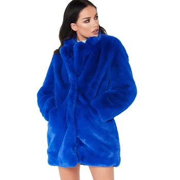 Палта за жени 2023, зимно свободно меховое плюшевое палто, женски однотонное флисовое дебели палта с дълъг ръкав, дамски яке