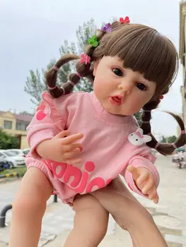 Популярната прекрасна кукла-реборн 22-инчов силиконова кукла за цяло тяло, 55 см Boneca, реалистични играчки за момичета, детски подарък за рожден ден