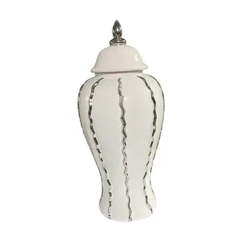 Порцеланова глазурованная ваза за виска с покритие 10,6x23,6 инча за работния плот, за парти