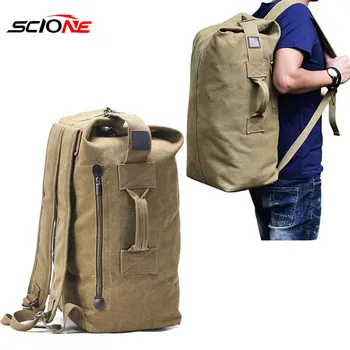 Реколта холщовая чанта за риболов, пътен военна раница, големи армейските спортни чанти за мъже, градинска тактическа чанта на рамото, къмпинг XA159G