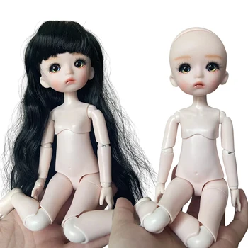 Скъпа 28 см кукла за грим 1/6 Bjd кукла Механичен панта на тялото ръчно изработени САМ кукла за грим за момичетата Кукла играчка за подарък