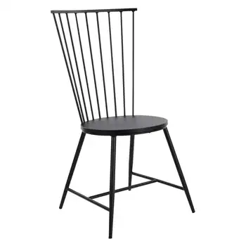 Стол с черен дървен стол, стол за маса за хранене, столове за хранене на открито, писмен стол, метален стол, Sillas para barra de cocina Ch