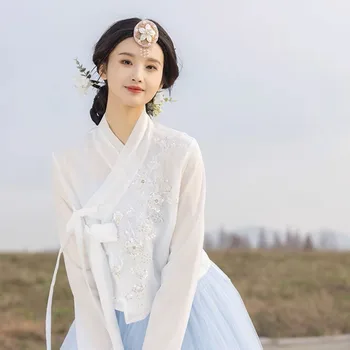 Традиционната корейска дреха, рокля Ханбок, женски придворен национален костюм, танц Ханбок, cosplay, кимоно, комплект юката 한복
