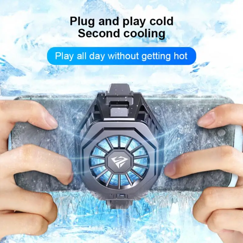 Охладител охладител за мобилен телефон Вентилатор за охлаждане на телефона за мобилен своята практика за iPhone Xiaomi на Вентилатора за охлаждане на телефона за игри на живо2