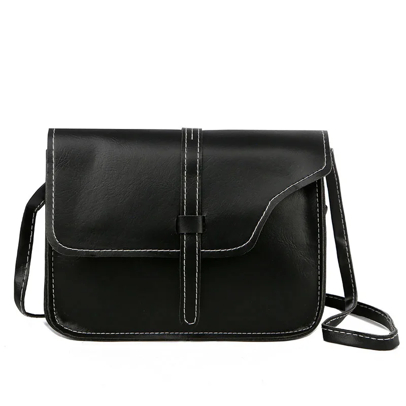 Дамски чанта през рамо, однотонная и проста реколта квадратна чанта-прашка, чанта за съвсем малък0