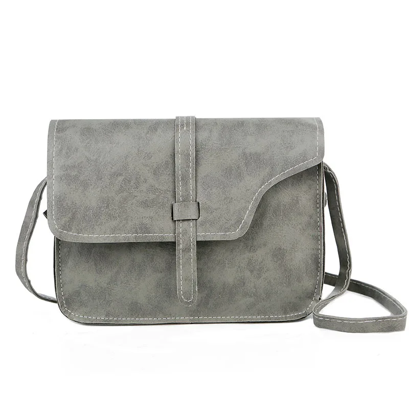 Дамски чанта през рамо, однотонная и проста реколта квадратна чанта-прашка, чанта за съвсем малък1