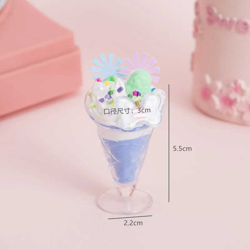 Детски мини-чаша за сладолед, комплекти материали за десерт крем ръчна изработка, лепило, играчки за бродерия, подаръци за момичета3