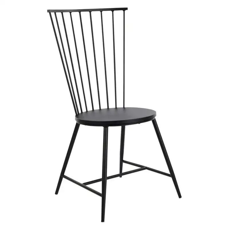 Стол с черен дървен стол, стол за маса за хранене, столове за хранене на открито, писмен стол, метален стол, Sillas para barra de cocina Ch0