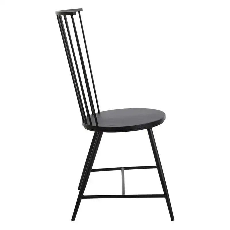 Стол с черен дървен стол, стол за маса за хранене, столове за хранене на открито, писмен стол, метален стол, Sillas para barra de cocina Ch3