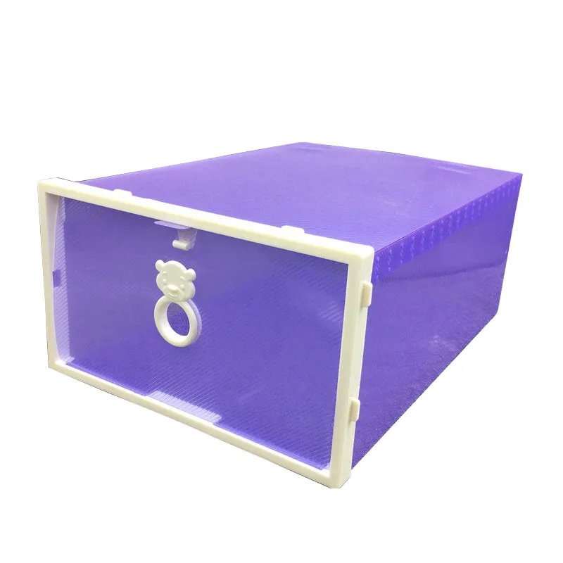 Jul2184 Разтегателна вратата пластмасов удебелена прозрачна кутия за обувки разход на кутия за съхранение на аксесоари0