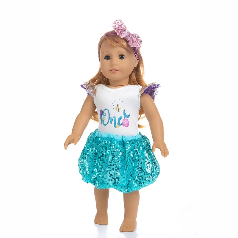 Нова блестяща пола, подходяща за кукольной дрехи American Girl, 18-инчовата кукла, подарък за коледа за момиче (продава се само дрехи)4