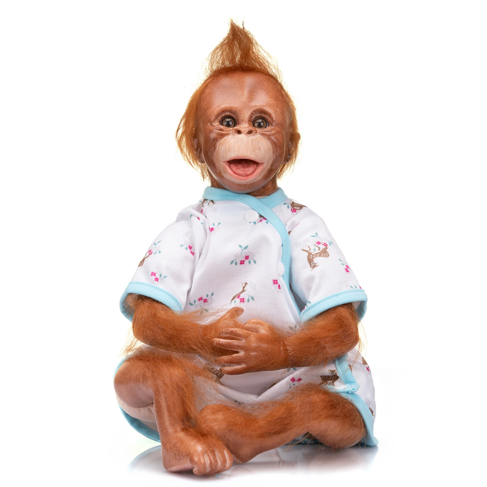 FBBD Оригинален 45 СМ Возрожденный Дете Орангутани Сладка Кукла Ръчно изработени Подробна Рисувани Премия за Размер на Маймуна са подбрани Художествена Кукла1