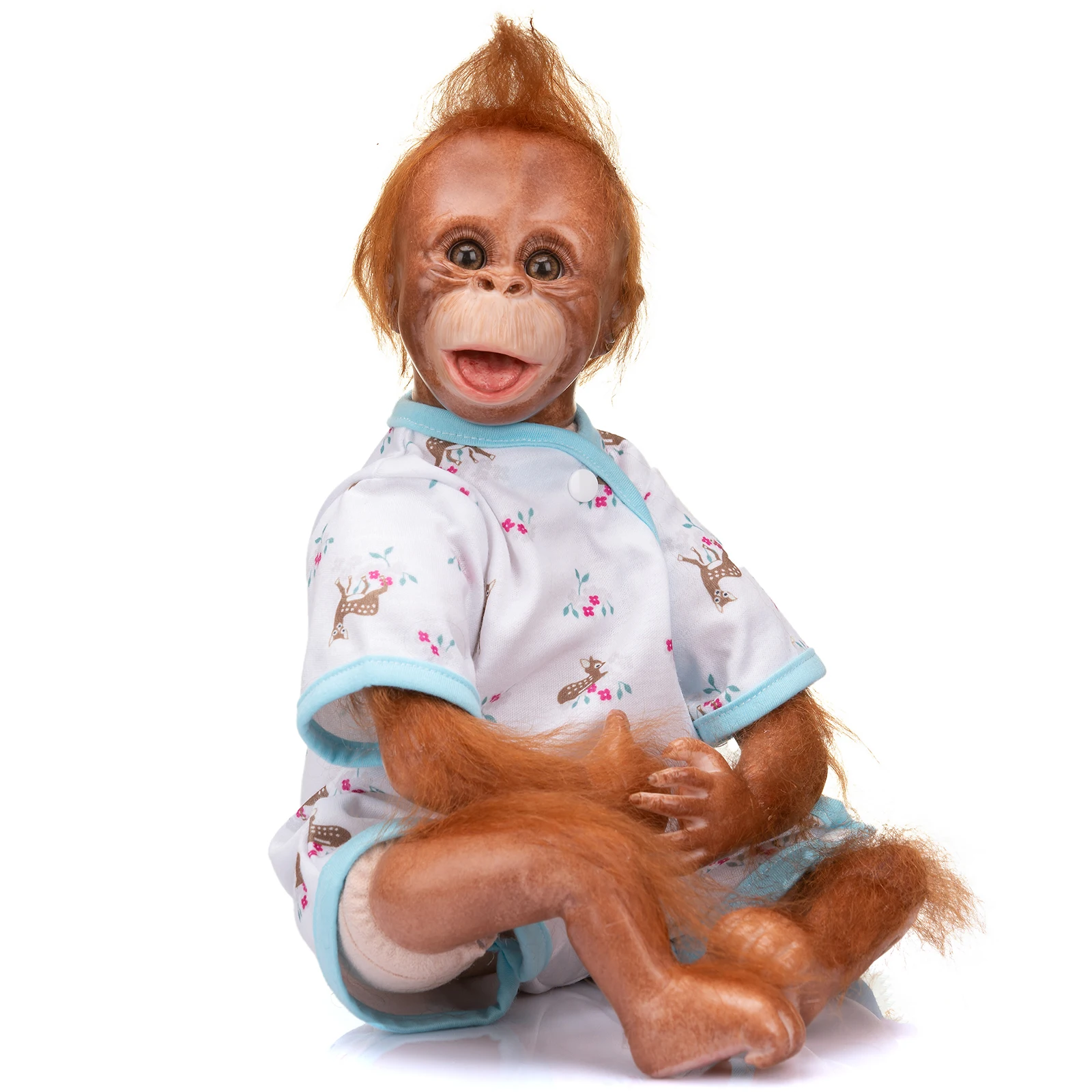 FBBD Оригинален 45 СМ Возрожденный Дете Орангутани Сладка Кукла Ръчно изработени Подробна Рисувани Премия за Размер на Маймуна са подбрани Художествена Кукла2