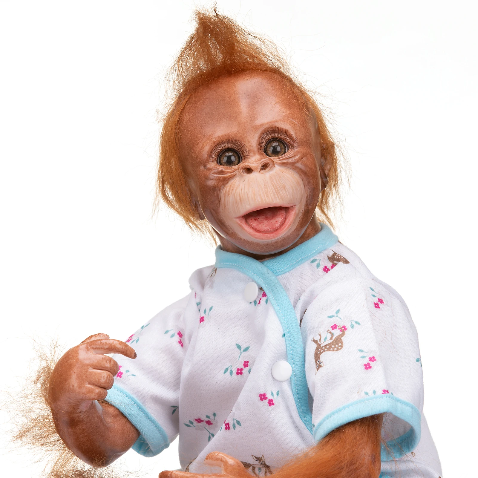 FBBD Оригинален 45 СМ Возрожденный Дете Орангутани Сладка Кукла Ръчно изработени Подробна Рисувани Премия за Размер на Маймуна са подбрани Художествена Кукла3