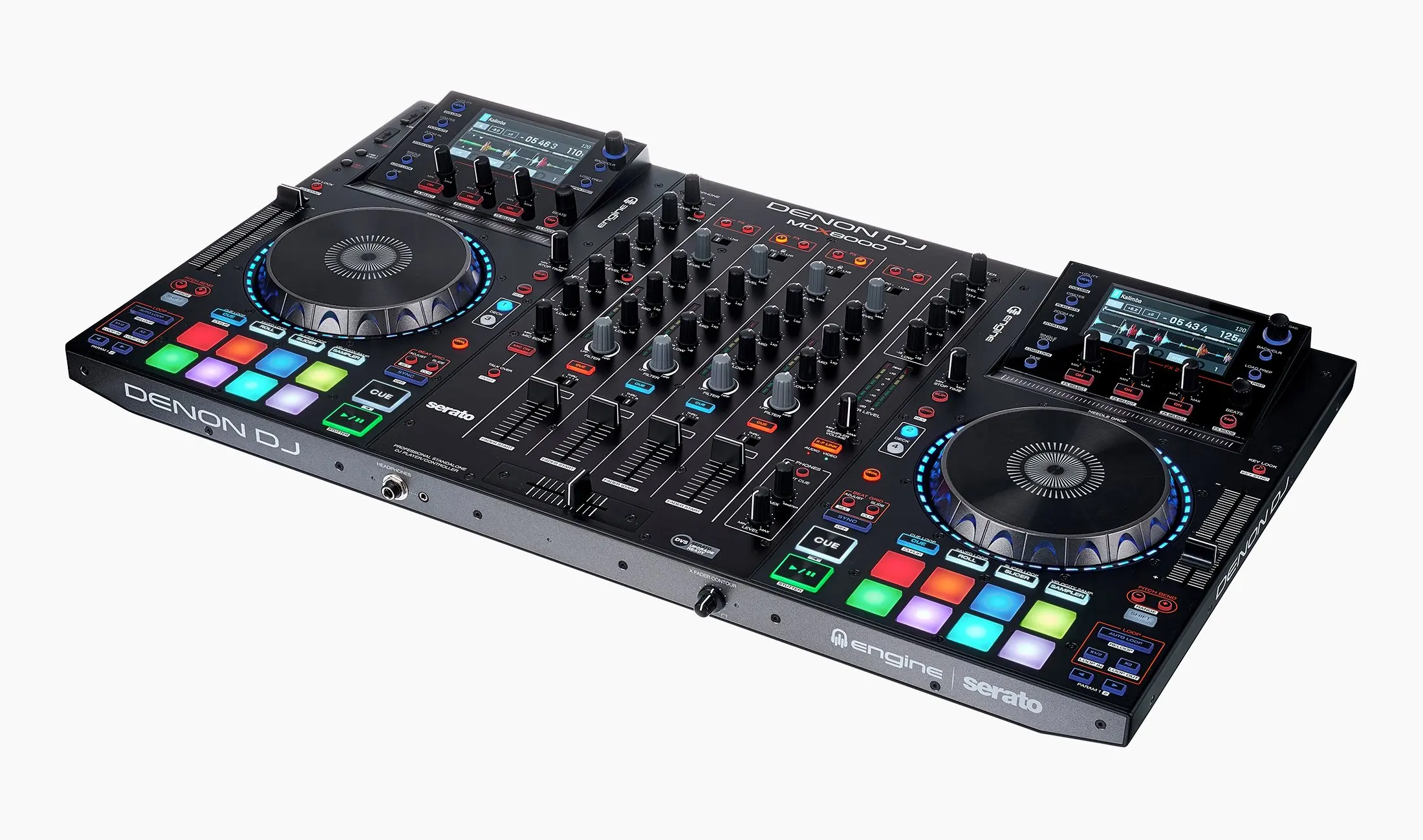 (НОВИ ТРИЦИ) Denon DJ MC7000 MCX8000 SC5000 SC5000M Prime Пакет 4-Канален контролер за Serato DJ4