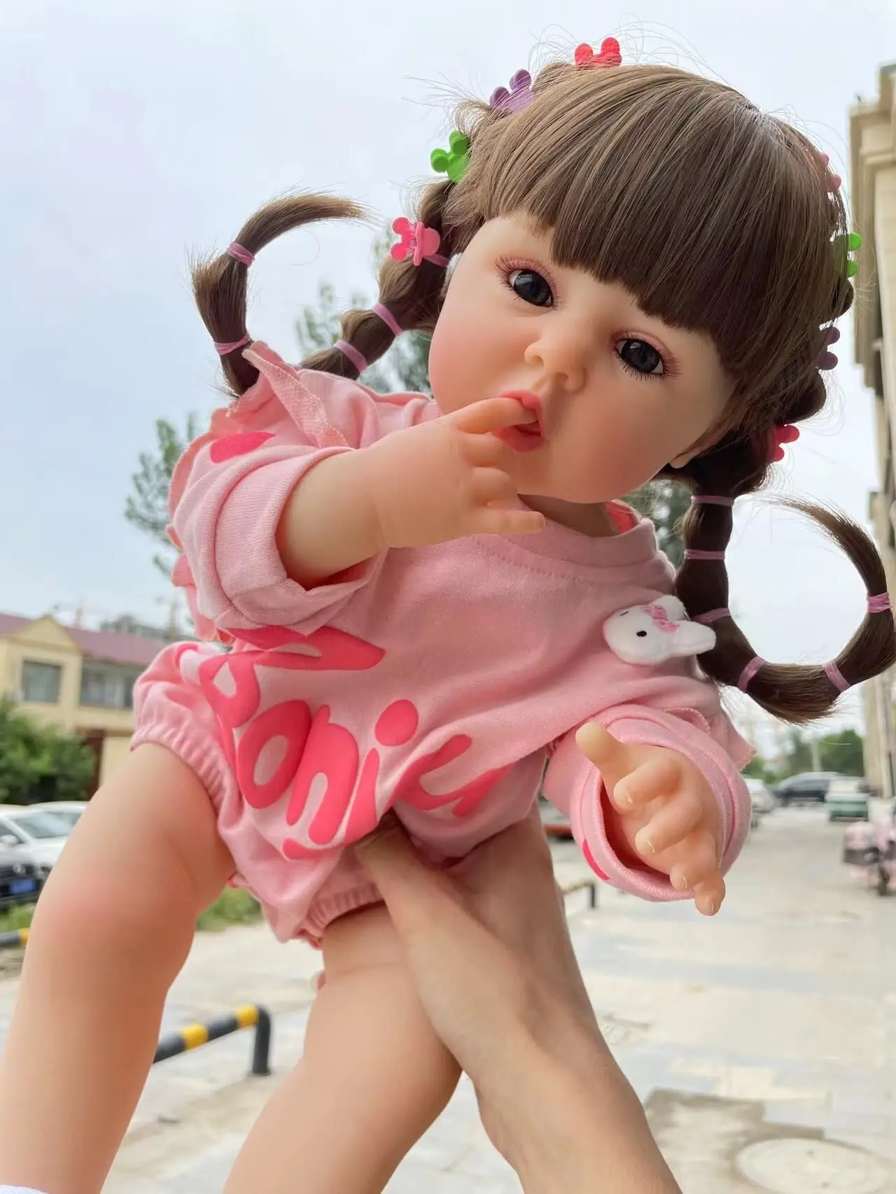 Популярната прекрасна кукла-реборн 22-инчов силиконова кукла за цяло тяло, 55 см Boneca, реалистични играчки за момичета, детски подарък за рожден ден1